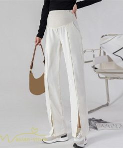 パンツ レギンス | マタニティパンツ ワイドパンツ 無地 妊婦服 おしゃれ ゆったり マタニティウェア パンツ 着痩せ 無地 サマーパンツ お出かけ 日常 ウエスト調整 裾口スリット