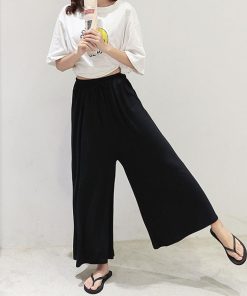 ワイドパンツ | レディース ガウチョパンツ スカーチョ ゆったり パンツ ウエストゴム