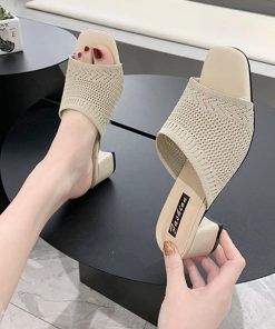 サンダル | ミュールチャンキーヒール 美脚