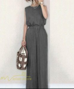 セットアップ | レディース 夏新作 無地 薄手 ワイドパンツ キャミソール ノースリーブ 薄手 上下セット ロングパンツ ガウチョパンツ ルームウェア 可愛い