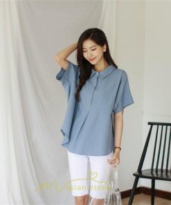 シャツ・ブラウス | ブラウス トップス 半袖 レディース 韓国風 2022新作 体型カバー シャツ 20代 30代 40代 50代 60代 大人 無地 可愛い ゆったり 夏 春 夏服 おしゃれ