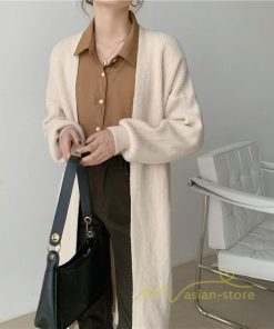 カーディガン | ロングニット2022秋冬 レディース アウター パフスリーブ 羽織り 長袖 ニット 20代40代 ニットカーデ 通学通勤 大人 セーター