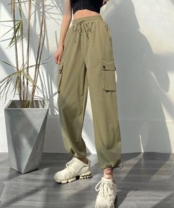 ワイドパンツ | ストリート風カーゴパンツ レディース