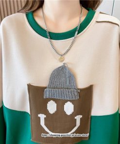 パーカー | トレーナー レディース プルオーバー クルーネック 長袖 トップス スウェット ゆったり 切り替え 大きいサイズ おしゃれ コットン 送料無料 厚手 丸首 綿