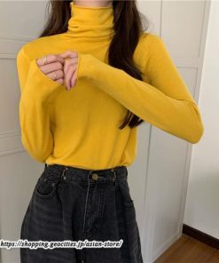 ニット・セーター | カットソー ニット レディース ハイネック 長袖 秋冬 春 トップス スリム ストレッチ インナー 無地 プルオーバー 通学通勤 長袖ニット 着痩せ 長袖カットソー