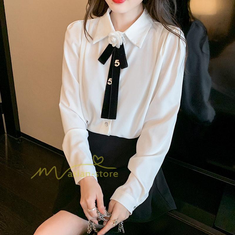 シャツ・ブラウス | シャツ ブラウス 秋冬 レディース スカーフタイ きれいめ フォーマル 春 長袖 オフィス 蝶結び 20代30代40代 通勤通学 お出かけ 着痩せ カジュアル 上品 春夏作