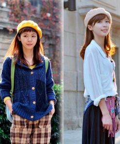 ベレー帽 | ベレー帽ニット/レディース帽子秋冬帽子レディースベレー帽全14色イエロー