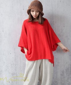 ｔシャツ・カットソー | ｔシャツ レディース カットソー ゆったり 7分袖 リネン混 40代 50代 カジュアル トップス 大きいサイズ 20代 春夏秋 可愛い 体型カバー 無地 30代 シンプル