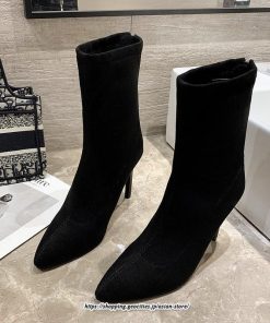 ブーツ | ハイヒール 10cmヒール 黒 レディース ポインテッドトゥ ピンヒール パンプス スエード調 可愛い おしゃれ 靴 秋 通勤 冬 美脚 高級感