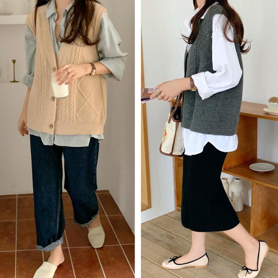 ニット・セーター | Vネック ニットベスト レディース春秋冬