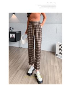 チノ・テーパード・ジョガー・スキニーパン | テーパードパンツ パンツ レディース ボトムス 美脚 楽ちん 体型カバー チェック柄 ハイウエスト お出掛け 20代 10代 細見え 高見え 送料無料 脚長 ロング