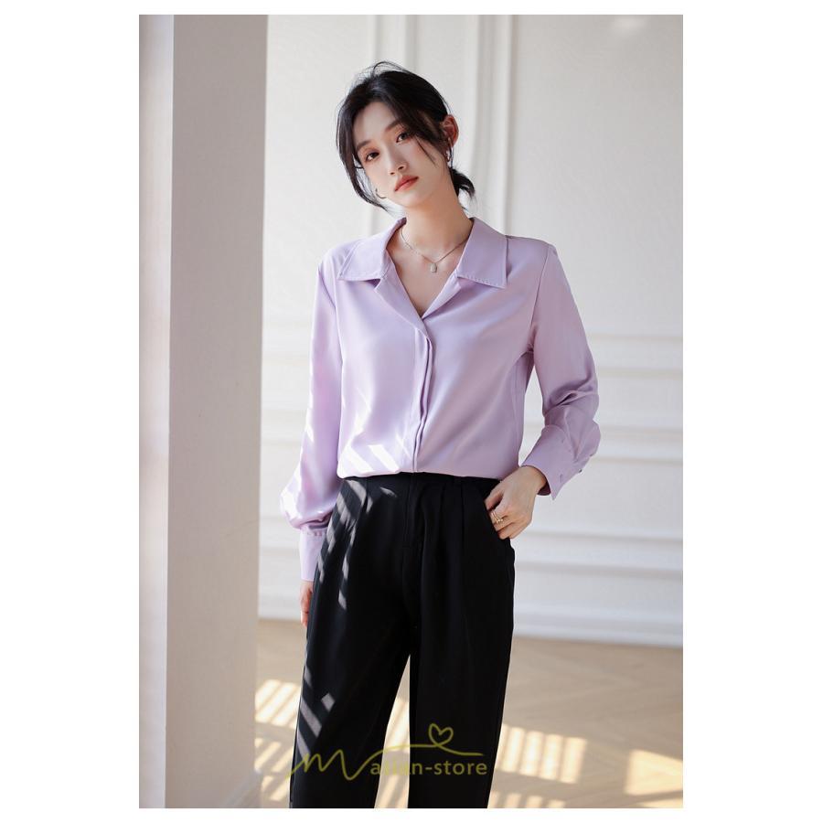 シャツ・ブラウス | ブラウス レディース シャツ きれいめ 40代 春夏 秋 長袖 着痩せ オシャレ 韓国風 大人 30代 50代 40代 就活 OL 母 オフィス ママ ビジネス 通勤