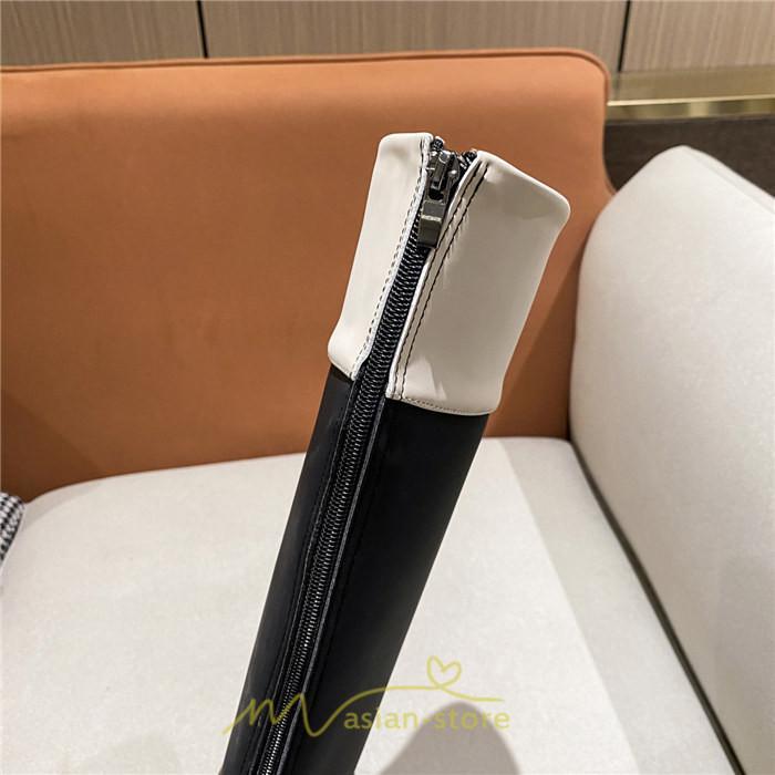 ロングブーツ | レディース ブーツ 厚底 歩きやすい 痛くない 定番 カジュアル 人気ブーツ ファスナー 黒 ブラック 美脚 おしゃれ オフホワイト 白 ブラウン