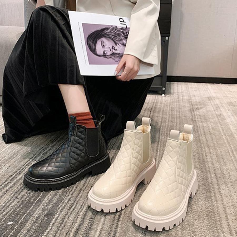 ショートブーツ | 韓国 サイドゴアブーツ ショート 暖かい