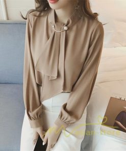 在庫ある | 長袖ブラウス レディース 秋物 シャツレディース ブラウスシャツ オフィス シフォンブラウス 30代40代50代 リボン OL 白ブラウス トップス フリル 4色