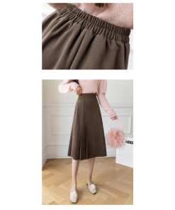 スカート | レディース 無地 ロング丈 ミモレ丈ハイウエスト ウエストゴム Aライン 着痩せ 脚長効果 通勤 就活 オフィス エレガント 日常 OL 上品 ビジネス