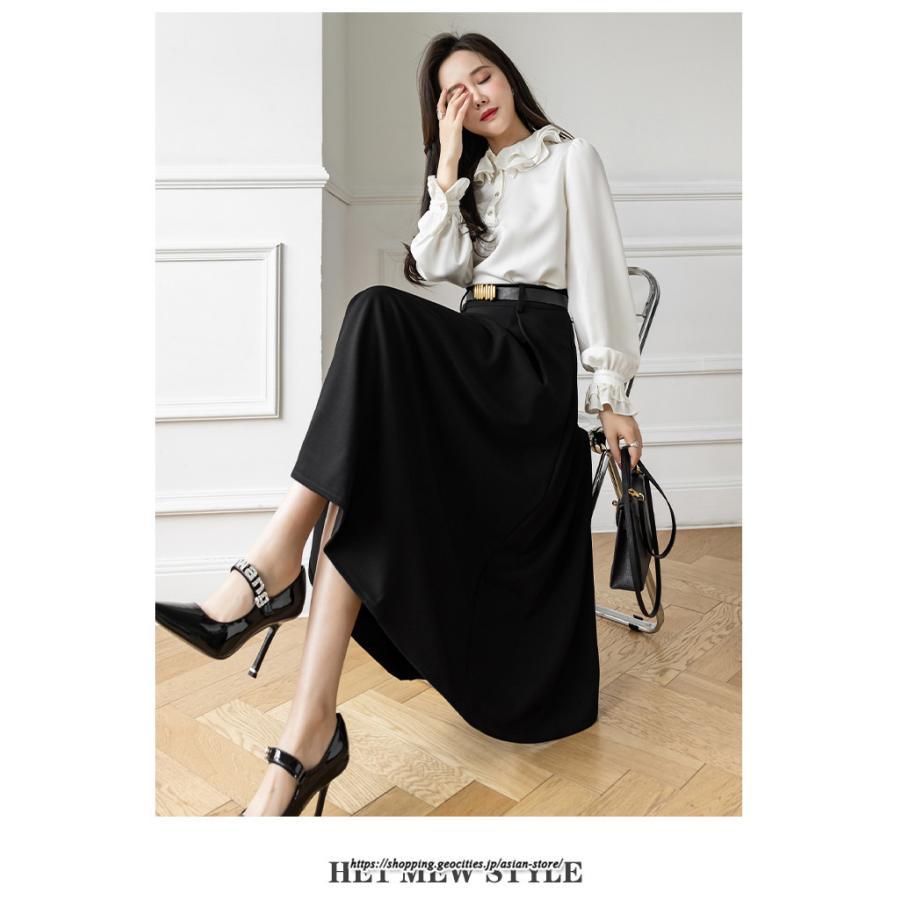 スカート | フレアロングロング丈 ミモレ丈 Aラインベルト付き 通勤 20代 30代 40代 50代 上品 コーデ 着痩せ 高見え 送料無料