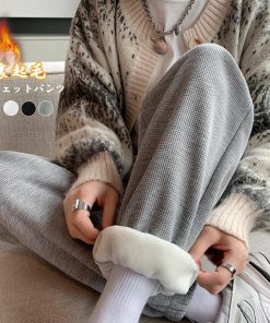 サルエルパンツ | ワッフル生地 スウェットパンツ 裏起毛