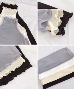 シャツ・ブラウス | ソフトセクシー プチハイネック ブラウス 韓国ファッション [好評につき完売しました]大人気 春 レディース シースルー トップス 透け感 長袖