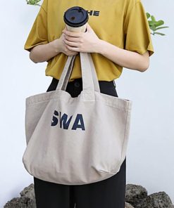 トートバッグ | ロゴ キャンバス 韓国風