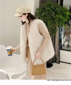 ベスト | ボリュームフェイクファーファー毛皮レディース 冬 フェイクファー 毛皮コート アウター ノースリーブ ふわふわ 秋冬 前開き ジレ