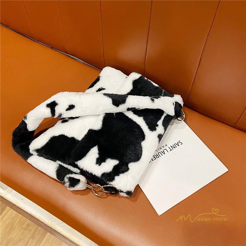 女性用バッグ | バッグ レディース ショルダーバッグ 肩掛け 可愛い 斜めがけ 鞄 かばん 黒白 もこもこ 春物