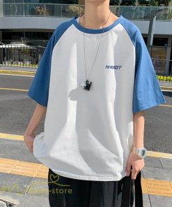 Tシャツ | 夏新作 メンズ Tシャツ 半袖 切り替え カジュアル シンプル カットソー 半袖トップス お出かけ クルーネック 日常感 メンズゆったり