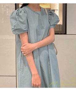 マキシ | ワンピース 半袖 レディース 夏服 ロングワンピース フレアワンピース ギャザー 無地 可愛い 大人 ワンピ 海 50代60代 お出かけ サマー 20代30代40代