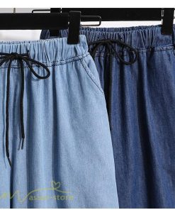 ジーンズ、デニム | ワイドパンツ レディース ガウチョパンツ デニム ゆったり デニムパンツ ジーンズ ジーパン 薄手 春秋コーデ 大きいサイズ ひも付き 女性着 日常感 上品 着回し