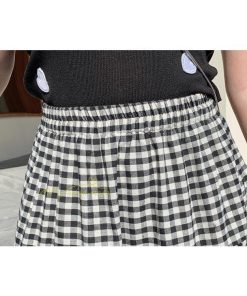 スカート | フレア フレアマキシ ロングコットン ウエストゴム マキシチェック柄 レトロ風 20代30代40代50代 通勤通学 カジュアル