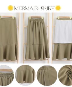 フレアスカート | マーメイドスカート スリット 韓国風