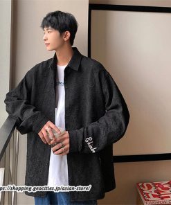 シャツ | ライトアウター メンズ 前開き 長袖 英字 シンプル ゆったり 大きいサイズ 秋 コーデ メンズスタイル 長袖5XL 新作 カジュアル カッコウイイ