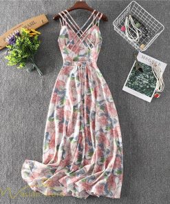 セール | ワンピース キャミソール ロング 花柄 フラワー キャミワンピ レディース ウエストゴム セクシーワンピ ハイウエスト 涼しい 2021夏新作 旅行 ビーチ プリント
