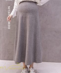 スカート | マタニティレディース 妊婦服 無地 着痩せ ハイウエスト カジュアル Aライン産前産後 体型カバー マタニティウェア ウエスト調整