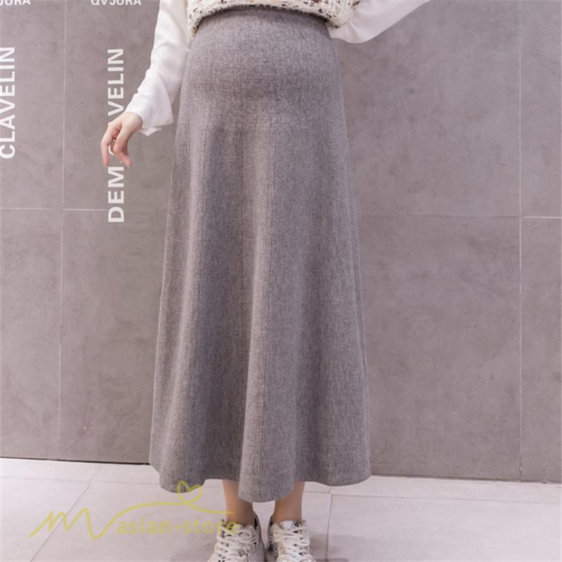 スカート | マタニティレディース 妊婦服 無地 着痩せ ハイウエスト カジュアル Aライン産前産後 体型カバー マタニティウェア ウエスト調整