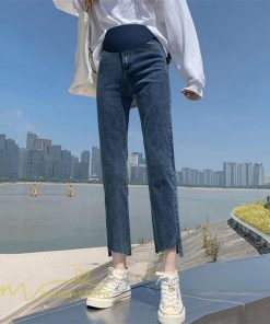 パンツ レギンス | ジーンズ マタニティパンツ レディース ジーンズ 着痩せ 春 秋 新作 妊婦服 産前 大きいサイズ 無地 上品 ９分丈 大人 ウエスト調整 マタニティウェア パンツ