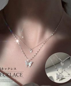 ネックレス | 2連蝶々 ジュエリー?上品