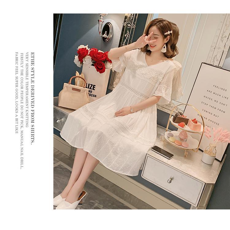 ワンピース | マタニティマタニティ レディース 体型カバー 半袖 産前産後 膝丈 普段着 Aライン マタニティウェア ママ ひざ丈 授乳口なし ワンピ