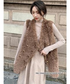 ベスト | ボリュームフェイクファーファー毛皮レディース 冬 フェイクファー 毛皮コート アウター ノースリーブ ふわふわ ジレ 前開き 秋冬
