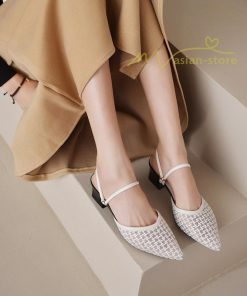 サンダル ミュール | チャンキーヒール サンダル レディース ミュール 2way パンプス 靴 春夏 疲れにくい 美脚 ミュールパンプスサンダル ポインテッドトゥ かかとなしパンプス