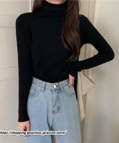 ニット・セーター | カットソー ニット レディース ハイネック 長袖 秋冬 春 トップス スリム ストレッチ インナー 無地 プルオーバー 通学通勤 長袖ニット 着痩せ 長袖カットソー