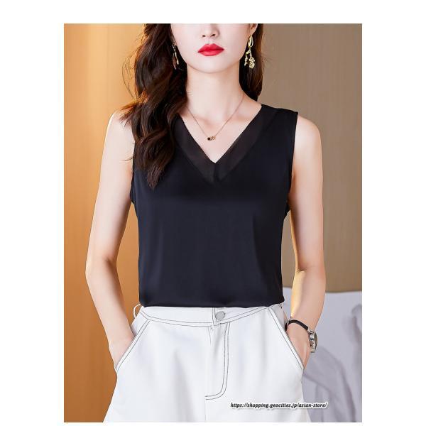 キャミソール タンクトップ | タンクトップ レディース 秋 秋服 レイヤード インナー ノースリーブ Vネック しわにくい ベーシック 重ね着 とろっと滑らかな肌触りの落ち感素材