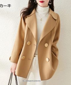 コート・ジャケット | テーラードジャケット レディース コート アウター 長袖 ミディアム丈 羽織り 春 秋 冬 無地 カジュアル ラシャ ダブルブレスト 秋 冬 あったか 通勤 通学