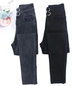 スキニーパンツ | デニムパンツ ハイウエスト 着やせ レディース 美脚見せ ジーパン ジーンズ 細身 ストレッチ ボトムス 韓国風