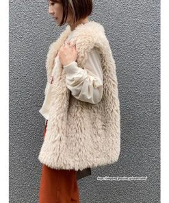 ベスト | ボリュームフェイクファーファー毛皮レディース 冬 フェイクファー 毛皮コート アウター ノースリーブ ふわふわ 前開き 秋冬 ジレ
