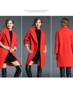 チェスターコート | コート レディースコート アウター ロング丈 刺繍 ロングコート 花柄 ゆったり 大人 上品 オフィス 通勤 長袖 お洒落 大きいサイズ