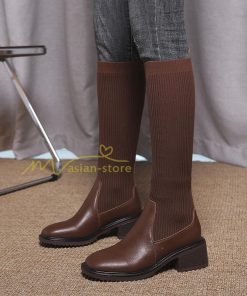 ロングブーツ | ブーツ ヒール カジュアル レディース 靴 シューズ お出かけ 秋冬 ロング丈ブーツ ジョッキーブーツ 春秋冬 美脚 黒靴 太ヒール 大人