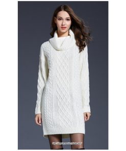マキシ | ニットワンピース ワンピース レディース 秋冬 チュニック ニット ひざ丈 長袖 ハイネック ゆったり 無地 オシャレ 通学 かわいい 大きいサイズ 通勤