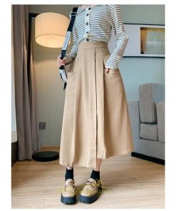 スカート | 綿秋 Aラインロングレディース 秋物 ボトムス 秋服 無地 体型カバー 30代通学通勤 おしゃれ感 大人 40代50代