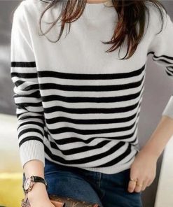 ニット・セーター | ボーダー柄 ニットセータ ラウンドネック